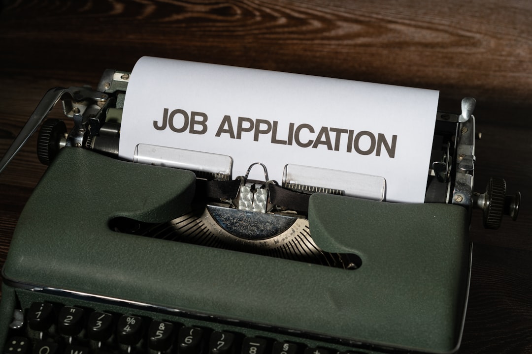 Job application materials representing employment search and career support